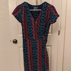 Pact Organic Wrap Dress Ikat Multi Sz Medium